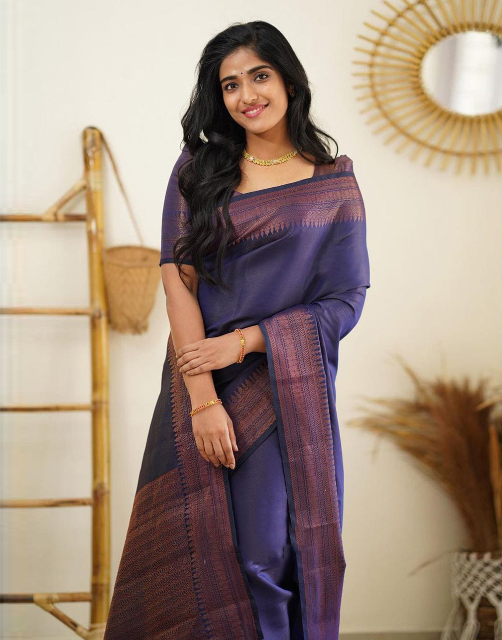 Shine Purple Soft Silk Saree With Beautiful Pallu
