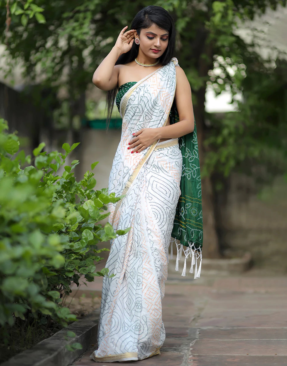 Colourful Bandhani Designer Wedding Wear Saree – Sareewave
