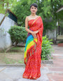 Red Colourful Designer Bandhani New Arrival Saree