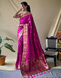 Pink soft Silk Saree With Zari Weaving