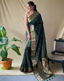 Green Soft Silk Saree with Zari Weaving