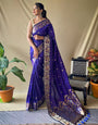 Blue Soft Silk Saree With Zari Weaving