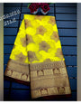 Soft Organza Morpich Richpallu Saree With Designer Butti Work Blouse Piece
